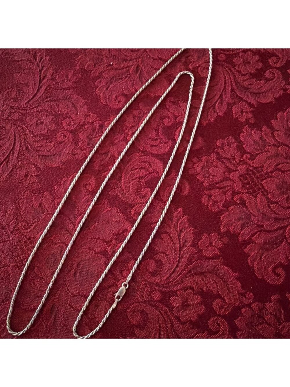 Vintage 925 Sterling Silver IBB Italy Diamond Cut Rope Chain Necklace 35" 10.5g